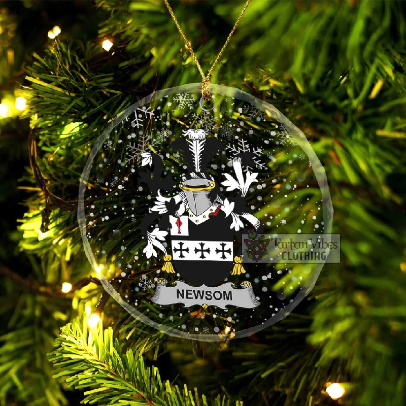 Newsom Irish Clan Christmas Glass Ornament with Coat of Arms Sleeveless Short Sleeve Long Sleeve Newsom Irish Clan Christmas Glass Ornament with Coat of Arms Sleeveless Short Sleeve Long Sleeve