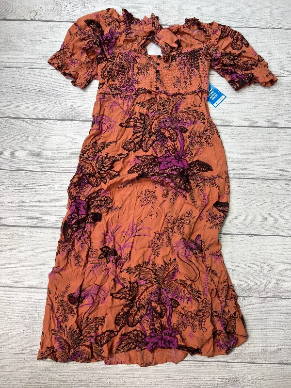 New! Dress Casual Midi By Anthropologie In Orange, Size: S Fashionable Skater Midi Dress New! Dress Casual Midi By Anthropologie In Orange, Size: S Fashionable Skater Midi Dress